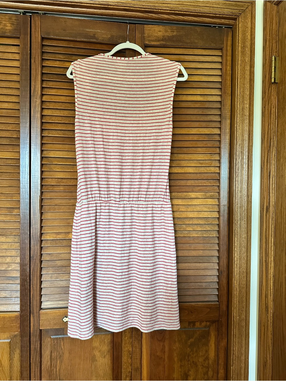 Anthropologie Weston Wear Land of Springs Cream and Red Striped Dress size large - Picture 9 of 13